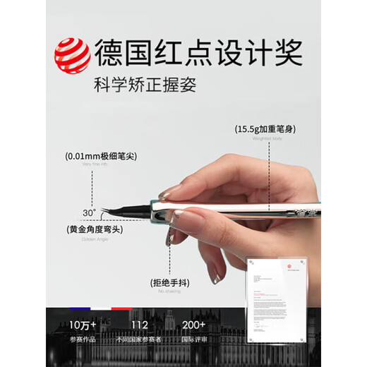 Sanzitang Two-pronged Eyebrow Pencil Elbow Dark Gray Brown Long-lasting Waterproof and Sweatproof Wild Eyebrow + Hyaluronic Acid Moisturizing Mask Single Piece