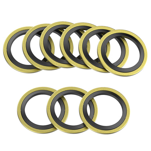 Jinggong JB982 combination gasket nitrile metal sealing gasket sealing ring oil pipe screw seal combination gasket inner diameter 10*outer diameter 16 (50 pieces)