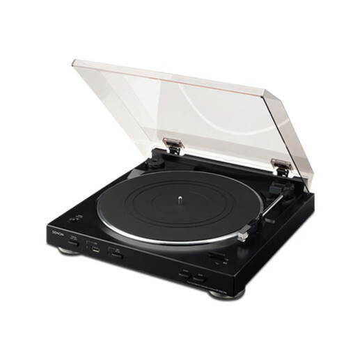 Denon Japan Direct Mail Vinyl Record Player Retro Film Turntable Automatic Manual Music Phonograph Needs Transformer Compact Fully Automatic DP-29F Deep Black - Transformer Needed