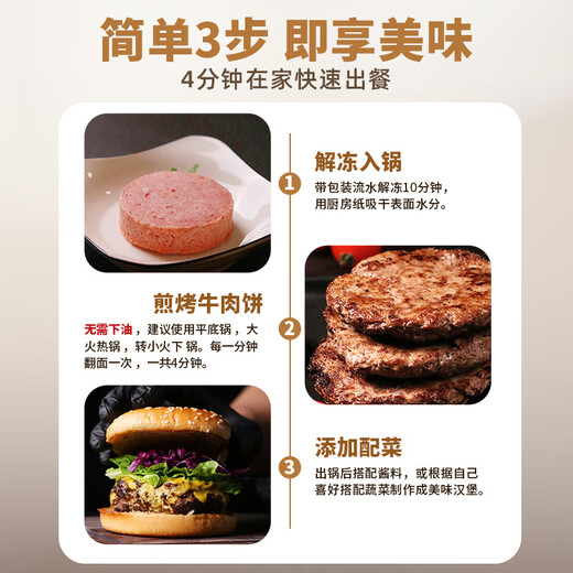 Real Beef House supplies Hong Kong Wagyu Beef Patties 2Jin Jin equal to 0.5kg/10 pieces Beef Filling Dumpling Filling Hamburger Patty Children and Pregnant Women can eat with confidence