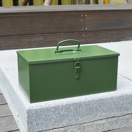 Ye Yu Hardware Tool Box Home Multifunctional Storage Box Car Iron Portable Electrician Stainless Steel Box Large Turnover Box Black 31*19*20 (Full Welding 1.0)