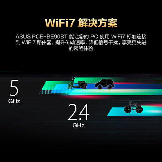 ASUS Dualband WiFi7 Wireless-Netzwerkkarte 3600M externe High-Gain-Antenne Desktop-Computer dedizierter Empfänger PCE-BE90BT
