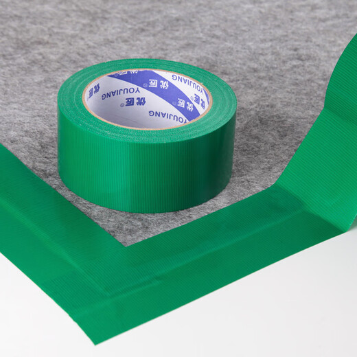 Youjiang cloth-based tape, strong glue, strong high-viscosity carpet tape, decoration film, door and window protection, special windproof, waterproof, traceless sealing tape, green 4.8cm*20m