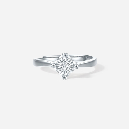 Saturday Fortune (ZLF) pt950 platinum ring women's love protection classic love four-claw ring as a gift for girlfriend No. 12-3.73g