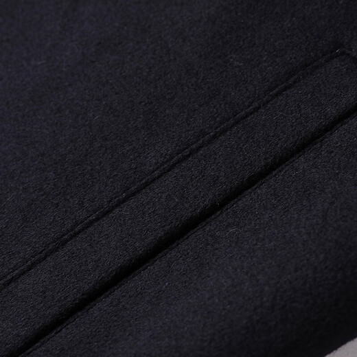 Hengyuanxiang 100% pure cashmere double-sided woolen woolen coat men's tops autumn and winter new middle-aged men's warm coat jacket for men Navy 2XL 185/54/120