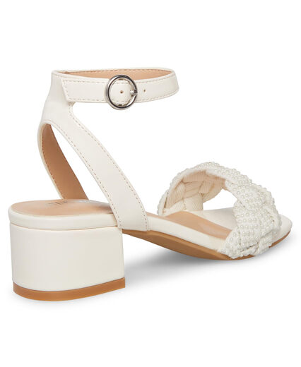 Steve Madden Girls' Oppal Sandals, White White 4 Big Kid