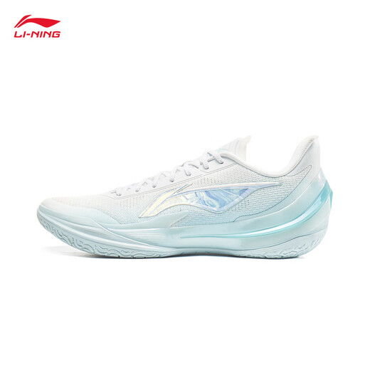 Li Ning Blade 5V2 men's breathable mesh shock-absorbing basketball professional game shoes sports shoes standard white/light blue-14 059-wave light 43