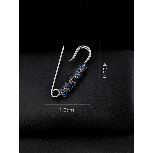 QUAMER luxury retro cardigan sweater pin fixed clothes versatile woolen coat brooch shawl buckle accessories A236 small blue