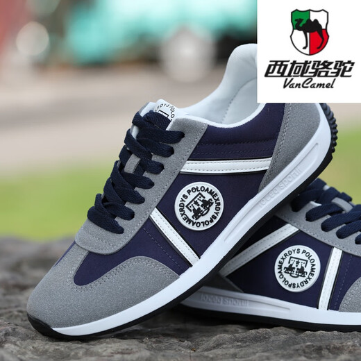 Zapatos para hombres Western Camel (Vancamel) para zapatos casuales transpirables e inodoro de primavera para hombres livianos livianos livianos de lienzo deportivo Gump Sports zapatos de moda AW9902 Azul Imagen principal Estilo de tela 38 Tamaño pequeño talla