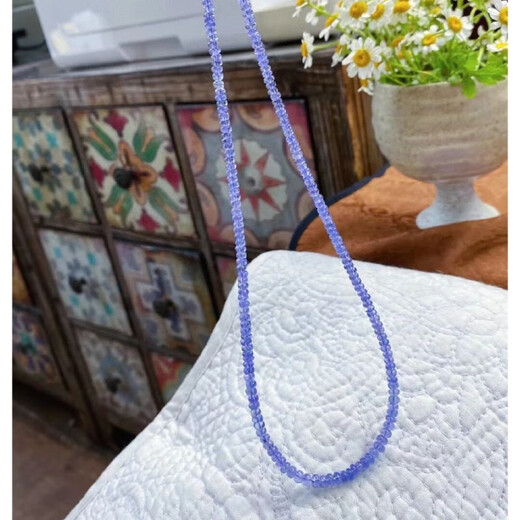 Guran 2025 latest natural tanzanite clavicle chain original design retro personalized necklace high-end necklace with 18k gold buckle inlaid