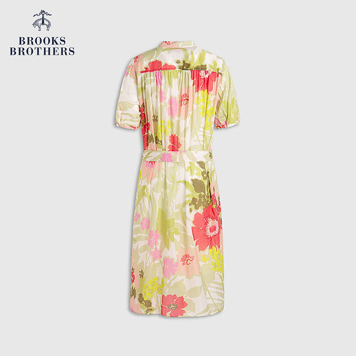 Brooksbrothers Women's 25 primavera y verano Nuevo algodón Romántico Vestido de vacaciones con estampado B695 impresa