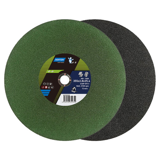 NORTON Saint-Gobain Norton large cutting 400 cutting disc 350mm general metal stainless steel cutting machine grinding wheel sheet profile Silver Bear large slice 400x3x32 green sheet