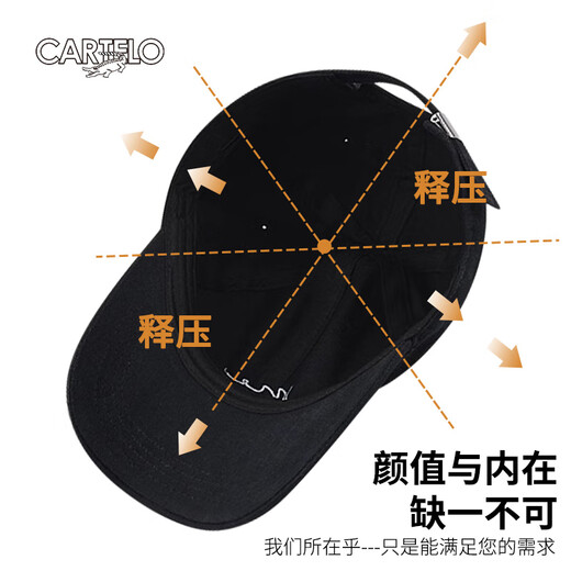 卡帝乐鳄鱼（CARTELO）棒球帽女士四季户外遮阳防晒帽子女显脸小百搭刺绣鸭舌帽男 白色 