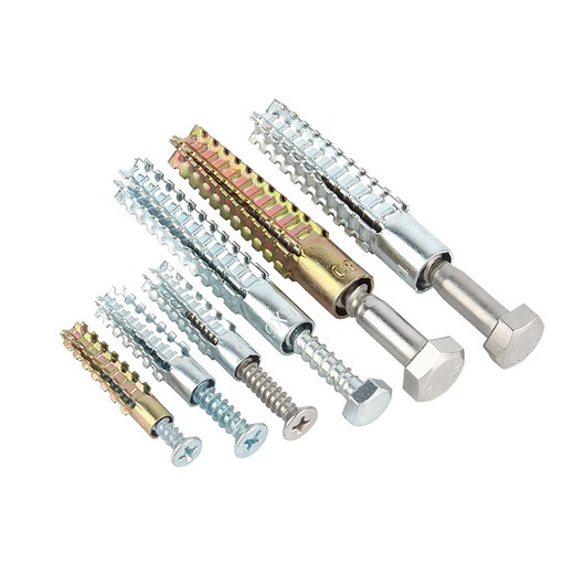 Jaynes Christmas Tree Thorned Sawtooth Gecko Light Anti-loosening Cement Wall Hollow Brick Concrete Wall Metal Expansion Screw Tube 6*32 Tube + Nail 5*40 Long (Punch 8mm) 50 Sets