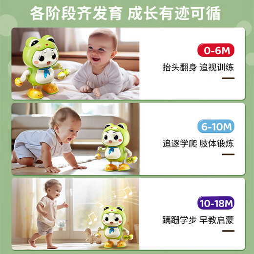 千封儿童青蛙跳舞机器人玩具带灯光会唱歌益智早教机2男女孩0-3岁 礼盒跳舞红兔【48首歌】直充
