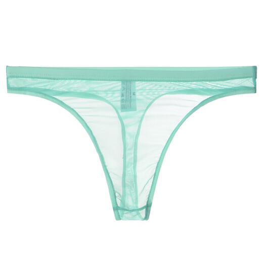 Men's underwear ultra-thin transparent bagless thong mesh soft breathable sexy unisex underwear light blue XXXL
