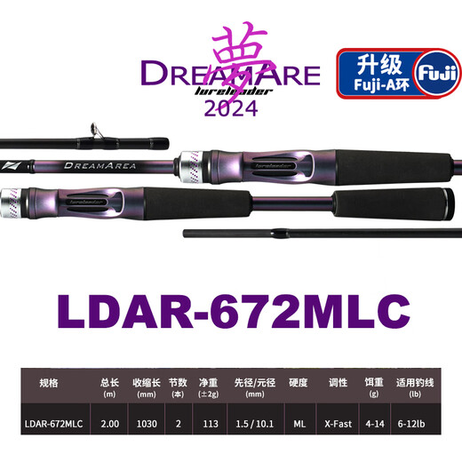 Lingfeng 2024 Neue Dreamserie Luya Stabpistole Griff Gerade Griff universell langpopulär