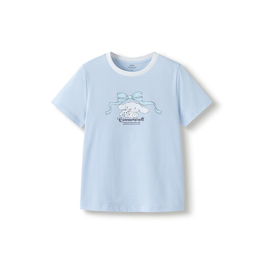 Balabala children's clothing children's short-sleeved girls' T-shirt summer hellokittyIP mall same style pink blue 80005 140