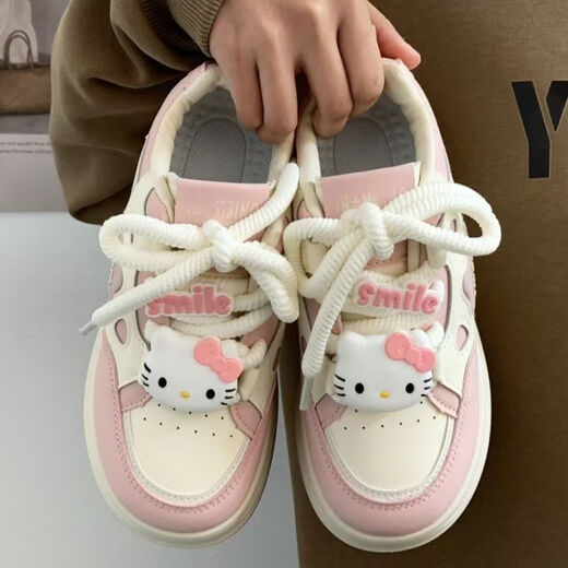Lexi Beilu pink thick-soled bread shoes for boys and girls versatile casual board shoes 9905 black 30 18.8cm
