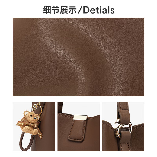 Scarecrow bag for women 2025 new cowhide leather shoulder crossbody bucket bag light luxury high-end birthday gift for girlfriend and wife