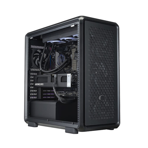 酷冷至尊（CoolerMaster）MasterFrame 600 ATX 黑色 侧透电竞机箱 MF600 铝制机箱/磁吸盖板/全模组化设计/背插主板