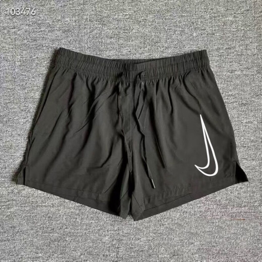 NBA KIDS-NIKE体育夏季男女篮球田径训练短裤速干运动跑步四分透气三分 耐克-NIKE黑色983短裤【白勾】 S -NIKES