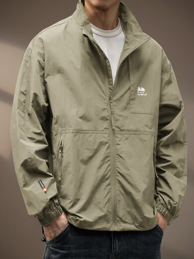 New Balance high-end brown mountain sun protection jacket for men spring and autumn new American outdoor jacket fishing loose top for men brown L suitable for 125-145 Jin Jin equals 0.5 kg