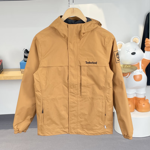 Timberland 24 autumn and winter new Timberland men's outdoor windproof jacket waterproof jacket A695W EH2-Dark wheat color XS
