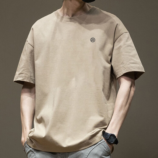 Juro por las camisetas de manga corta de Guangdong, camisetas de manga corta para hombres, camisetas americanas de moda en el cuello redondo de verano versátil Casual 2025 Nuevo puerto suelto White-1365 Short. Lleved- 2xl [sugerido 170-195Jin [Jin equivale a 0.5 kg]]]