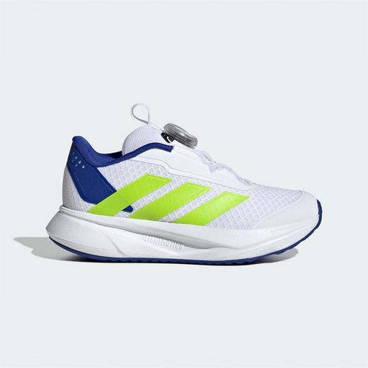 阿迪达斯阿迪达斯 童鞋25春季新款男女大小童经典旋转按钮运动休闲鞋 JI1695 白/绿荧光/半荧光蓝 35 适合脚长21cm