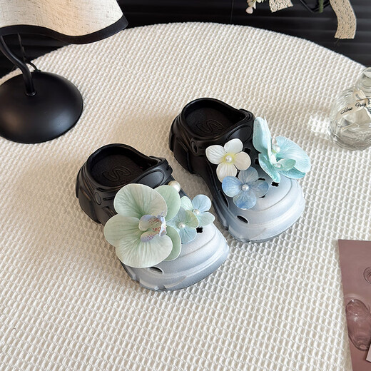 Hualin Fashion Children's Eva Hole Schuhe simulierte Phalaenopsis Anti-Rutsch-Strand-Strandruhrschuhe Gradient Purple 26-27