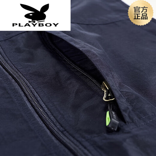 Playboy (Playboy) Marke Vest Herren Sommer dünne atmungsaktive Outdoor-Freizeitweste mittleren Alters und ältere, schnell trocknende Jacke Fischerei Pferd Dunkelblau 9901 mit innerer Tasche M 90-115jin [Jin gleich 0,5 kg]