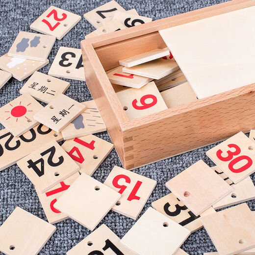 Montessori Kalender Kognitiver Zeitvorstand Kinder Jigsaw Unterricht Toys Grundschüler Kindergartenkalender 2023 bis 2029 Montessori Kalender Board