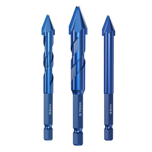Lansheng ceramic tile drill bit for drilling concrete, super-hard tilted head eccentric drill, cement wall tile special impact triangle drill, super-hard eccentric drill 6mm, 5 pieces