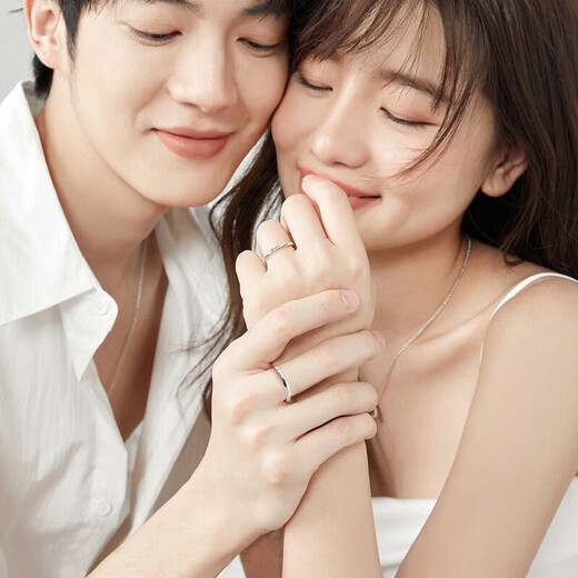 COASZE Mobius Couple Rings Adjustable Light Luxury Pair of Rings Proposal Engagement Valentine's Day Birthday Gift for Girlfriend Light Luxury Style - Single Ring Remarks Male/Female