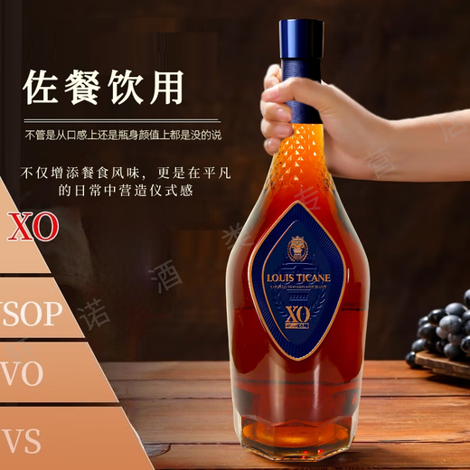 Louis Ticane Louis Ticaney [12Jin [Jin equivale a 0.5 kg] Botella grande] Vino crudo francés importado XO Brandy 6000ml Vino extranjero con una caja de regalo de regalo exquisita Caja de regalo