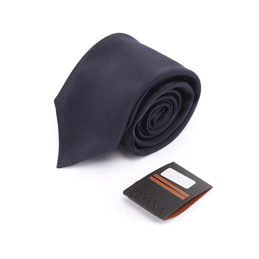 杰尼亚（Zegna）25春夏新品 男士丝质领带父亲节礼物男 E8D60T 1P8 BL1 深蓝色