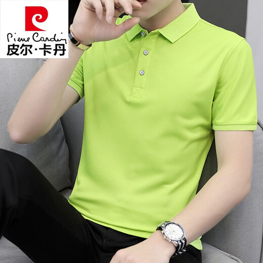 皮尔卡丹（pierre cardin）休闲polo衫男士短袖t恤2025新款潮流体恤衫夏季薄款上衣服针织 9906浅蓝 M 【90-110斤】
