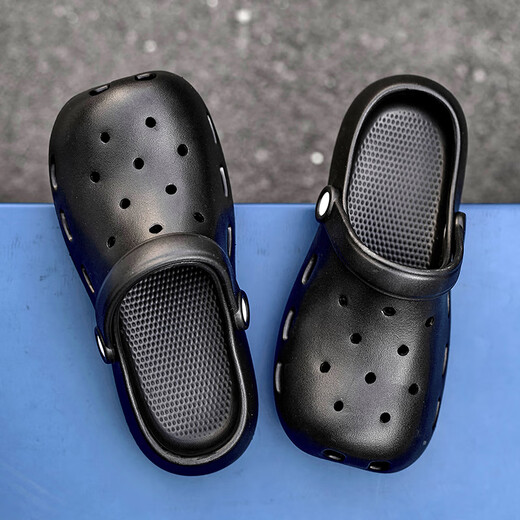 猫人儿童洞洞鞋女夏季海边沙滩凉鞋户外防滑增高厚底休闲鞋男2025新款 白色 37 【36/37通码】