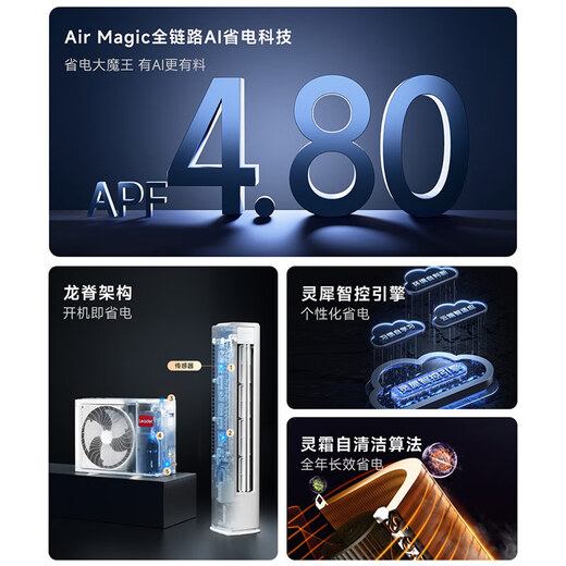 Tongshuai air conditioner produced by Haier, super power-saving, 2 HP super first-class energy efficiency, variable frequency heating and cooling cabinet unit living room vertical, national subsidy trade-in KFR-50LW/LA1-1