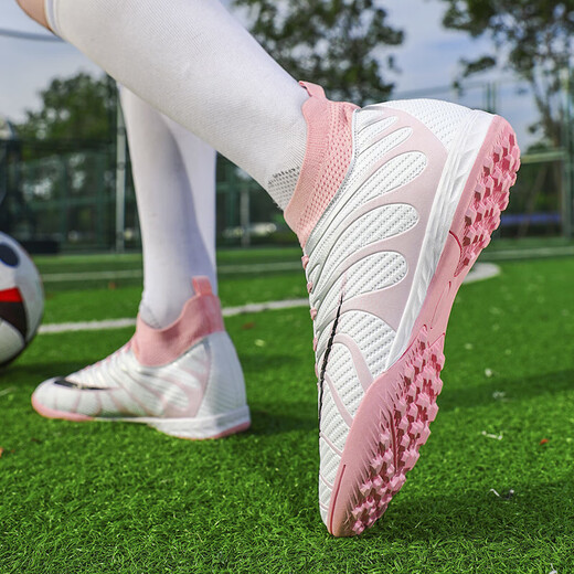 Fußballschuhe für Jungen und Mädchen Training Wettbewerb Schuhe Pink gebrochene Nägel-Zhuo 698 37
