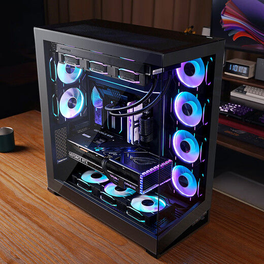 追风者（PHANTEKS）NV7 723全视景无立柱双向摆放360水冷5090电脑机箱 NV7白机箱+D30正向风扇x2+D30反