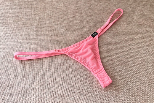 Popular Ice Silk Men's Ultra Low Waist Transparent Mini T-Pants Underwear Men's T-Pants Men's Sexy Stretch T-Pants White S