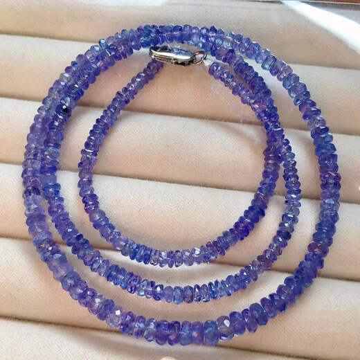Wei Ci large particle tanzanite faceted necklace bracelet women's bracelets and anklets natural unoptimized 2.8-3mm sparkling 4.7 6.3mm necklace
