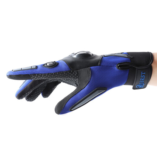 Motorcycle riding gloves autumn men's full-finger breathable protective motorcycle gloves anti-fall bicycle gloves windproof riding protection anti-fall wear-resistant vibrant green one size fits all 1 pair suitable for palm circumference 20-24cm