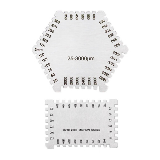 DITRON hexagonal wet film card high-precision wet film thickness gauge wet film sheet wet film comb hexagonal wet film comb (thickness 2mm)