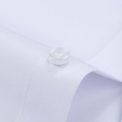 杉杉（FIRS）白衬衫男长袖商务正装中年宽松寸衫商务休闲免烫衬衣男上班 TCT3882蓝色 38 男