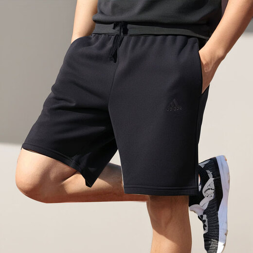 Adidas (adidas) shorts men's 2025 summer breathable woven quick-drying five-quarter pants IC9392 IC9756/knitted S 120-135Jin Jin equals 0.5 kg