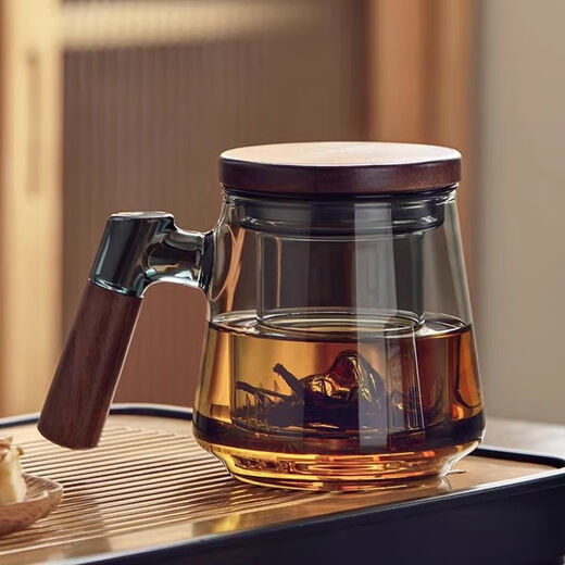 Xiduomi tea cup glass tea cup for men's household thickened high temperature resistant tea water separation with handle lead-free water office cup