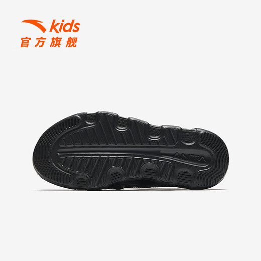 ANTA (ANTA) children's sandals, boys' shoes, 2026 spring new outdoor river tracing shoes, toe-toe beach shoes, black-4 35